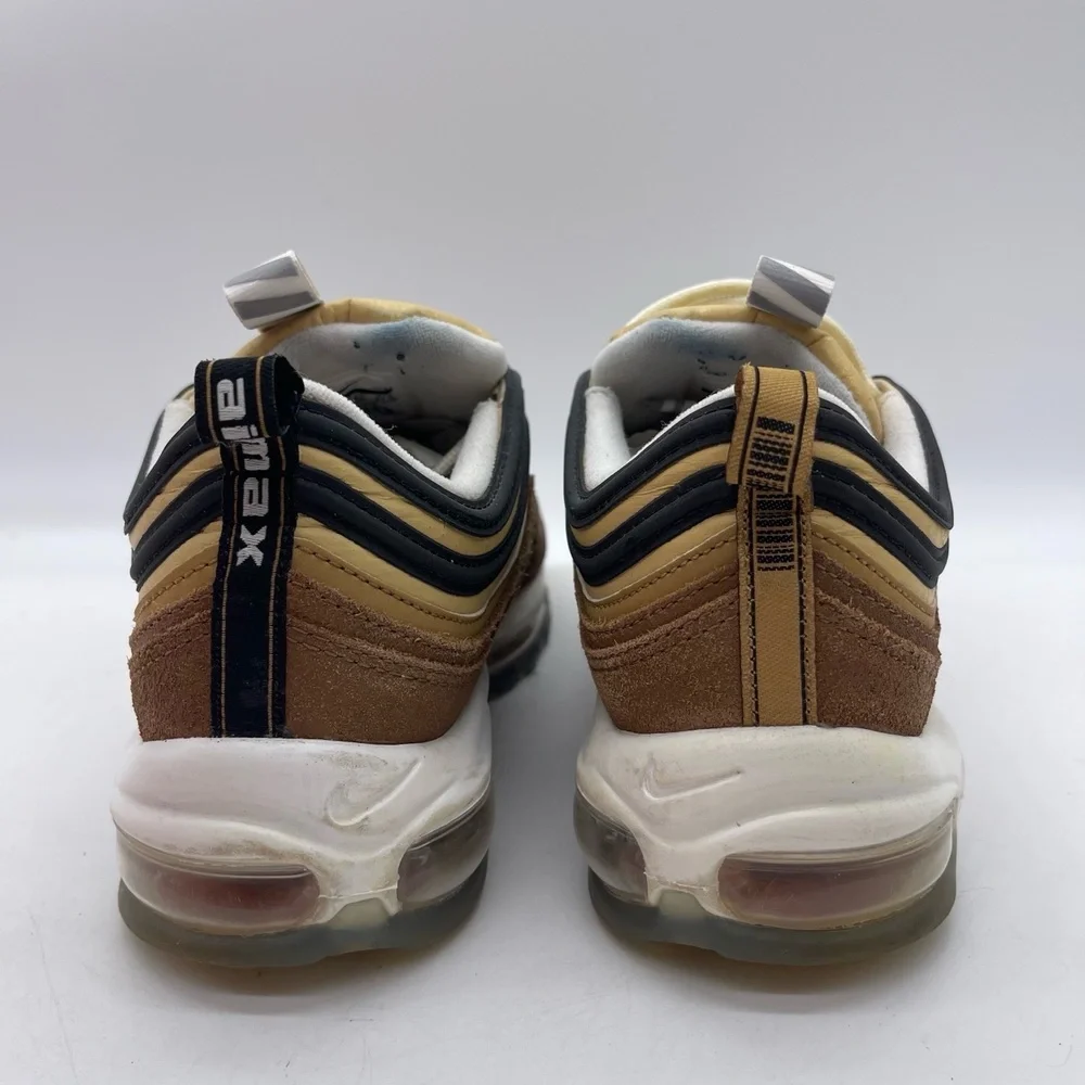 Nike‎ 921826-201 Air Max 97 Men's Size 9.5 Running Shoes Unboxed Tan Brown Black